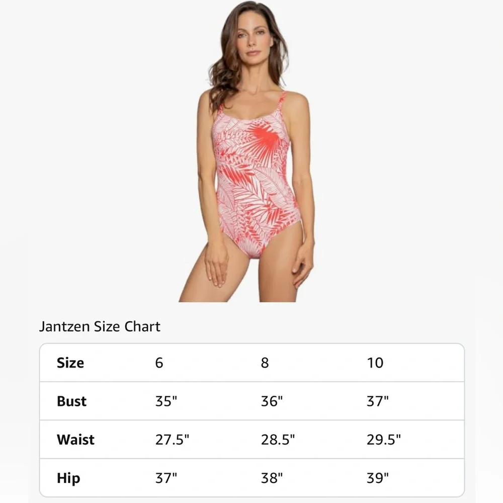 Jantzen one piece swimsuit size 10 - Picture 5 of 6